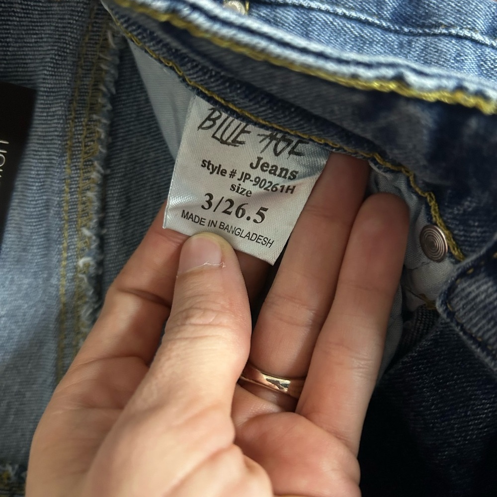NWT Distressed Blue Age Flare Jeans, Size 3 - Picture 7 of 9